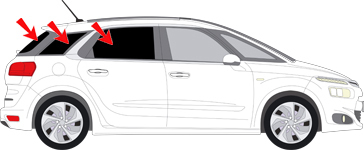 Pare-Soleil Voiture Pour Citroën C4 SpaceTourer 2018-2024 - 2 Pièces Pour Vitres Arrière, Protection Bébé/Enfant